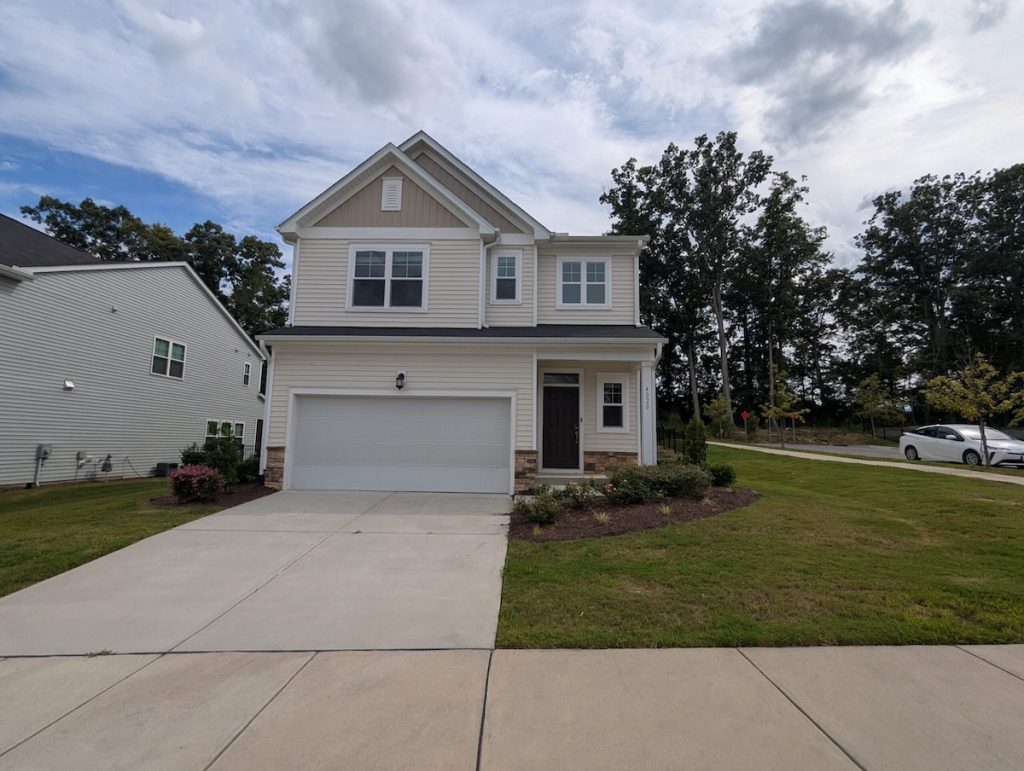 4020 Whitney Peak Dr front Raleigh two story home with garage